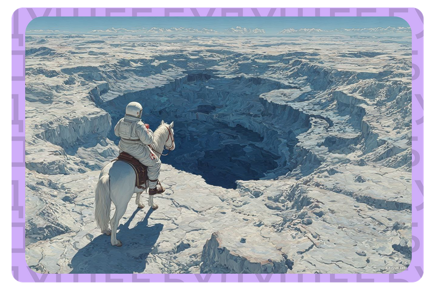 Запрос, который мы задали: «Астронавт пьет чайный гриб верхом на коне-космонавте прямо на Луне, заглядывая в кратер»