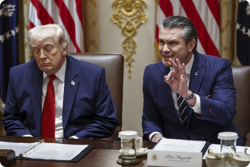 Дональд Трамп и Пит Хегсет